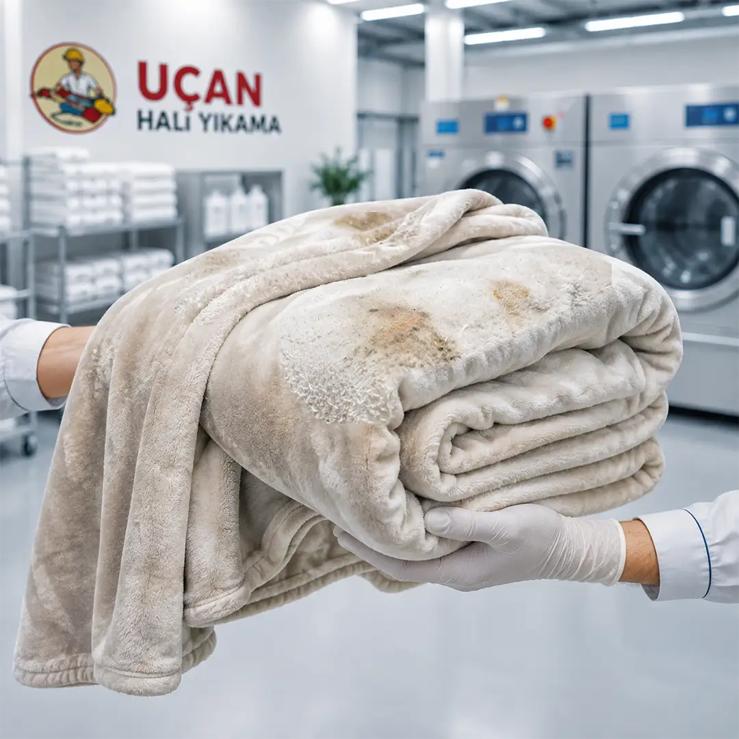 Battaniye yıkama öncesi